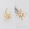 DIMENSIONAL MULTI CZ STARBURST CZ POLISH 316L SURGICAL STEEL L-SHAPE NOSE RING DIMENSIONAL MULTI CZ STARBURST CZ POLISH 316L SURGICAL STEEL L-SHAPE NOSE RING